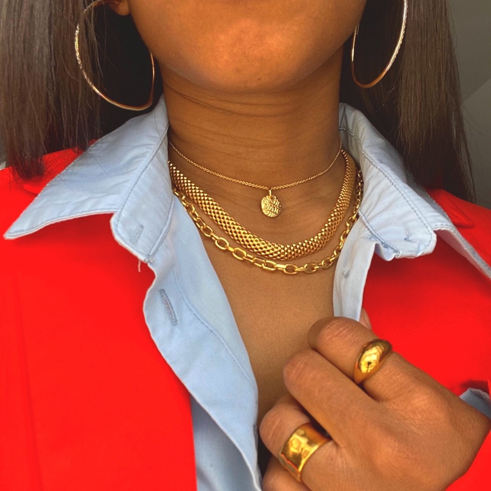 Monica Vinader - Alta Capture Mini Link Necklace Adjustable